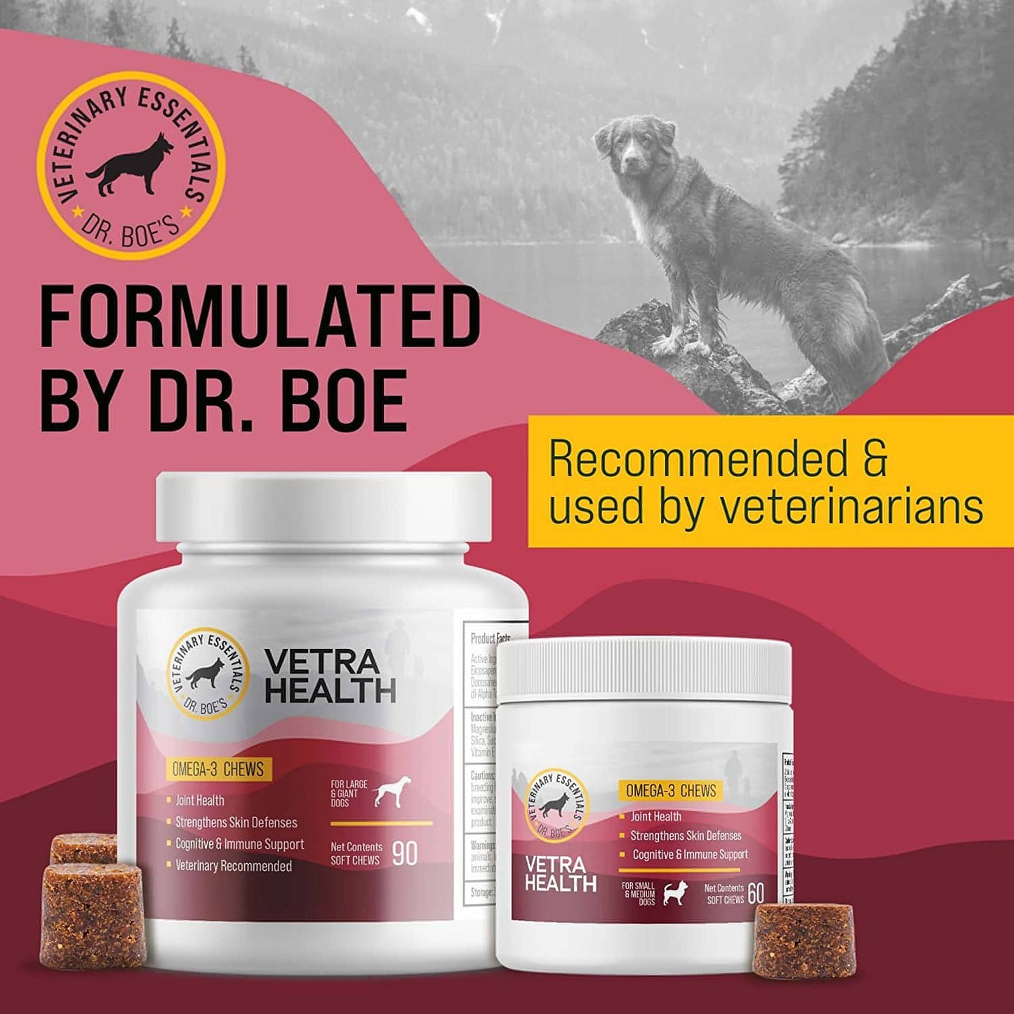VetraHealth Omega Complete Skin, Joint, Cognitive & Immune System Support for Dogs