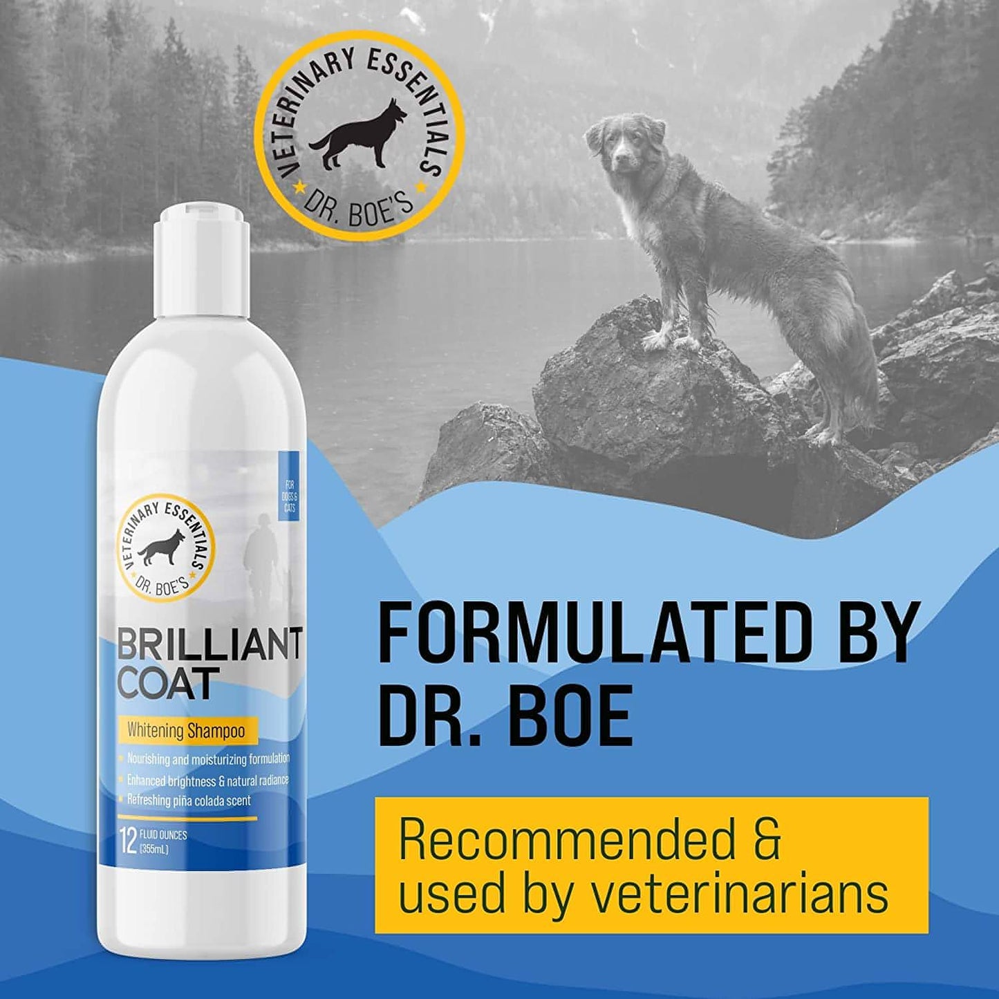 BrilliantCoat Whitening Shampoo & Conditioner for Dogs & Cats