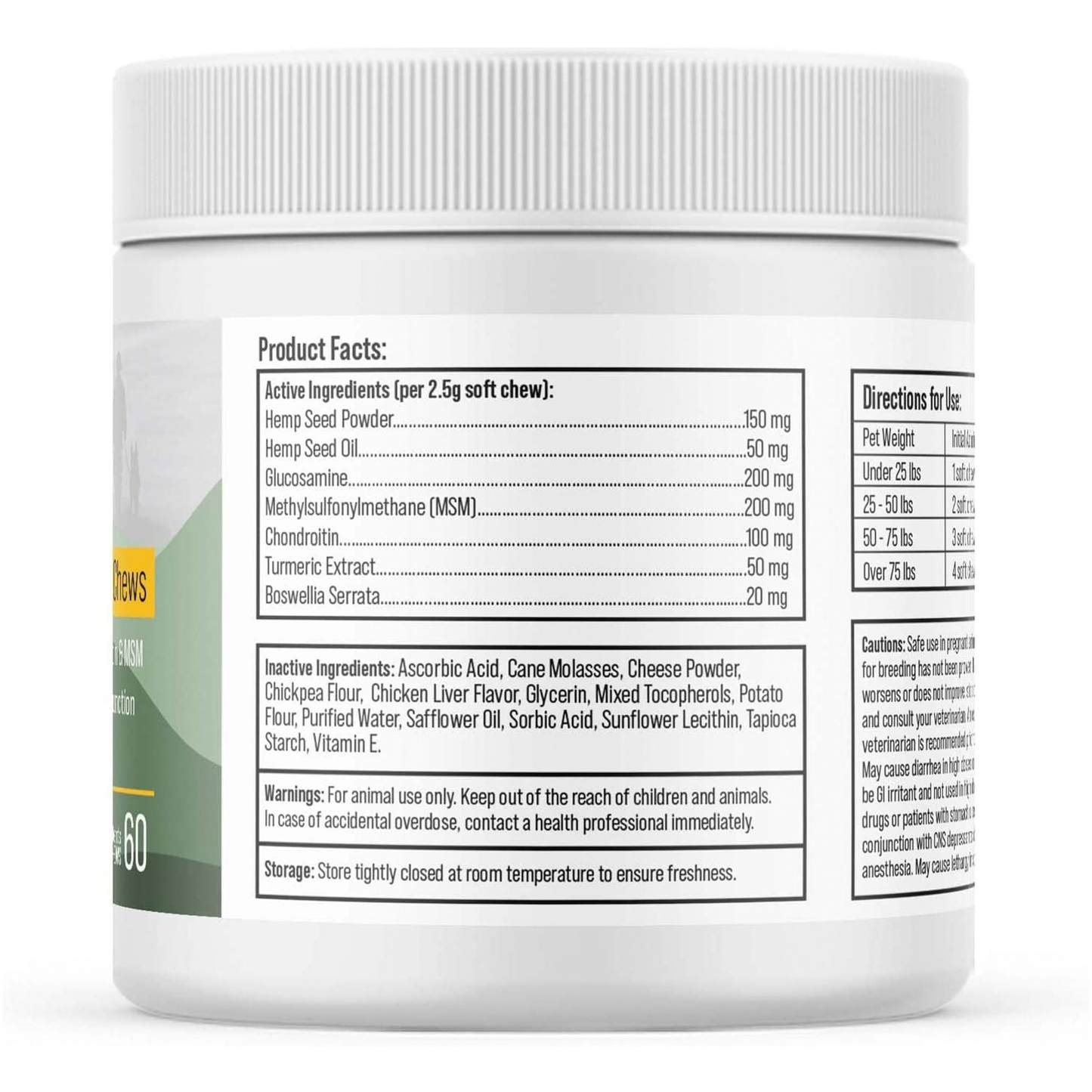 VetraFlex Joint Complete Hip & Joint Support with Hemp, Glucosamine, Chondroitin & MSM – for Dogs