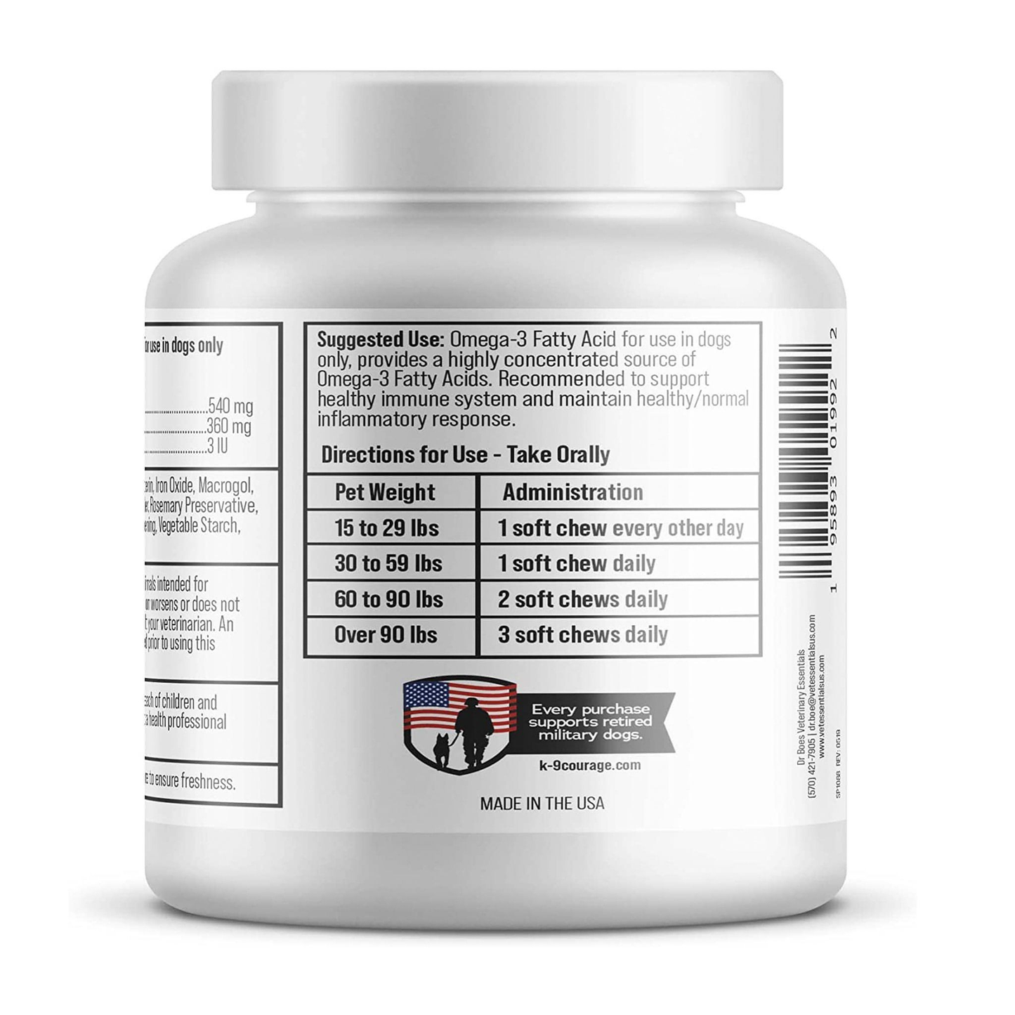 VetraHealth Omega Complete Skin, Joint, Cognitive & Immune System Support for Dogs