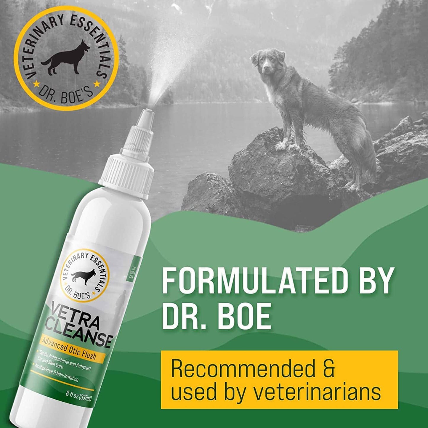VetraCleanse Advanced Otic Flush - Dog and Cat Ear Cleanser